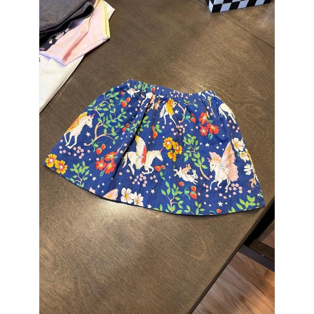 Mini Boden Fantasy Unicorn Print Skirt girls 4-5